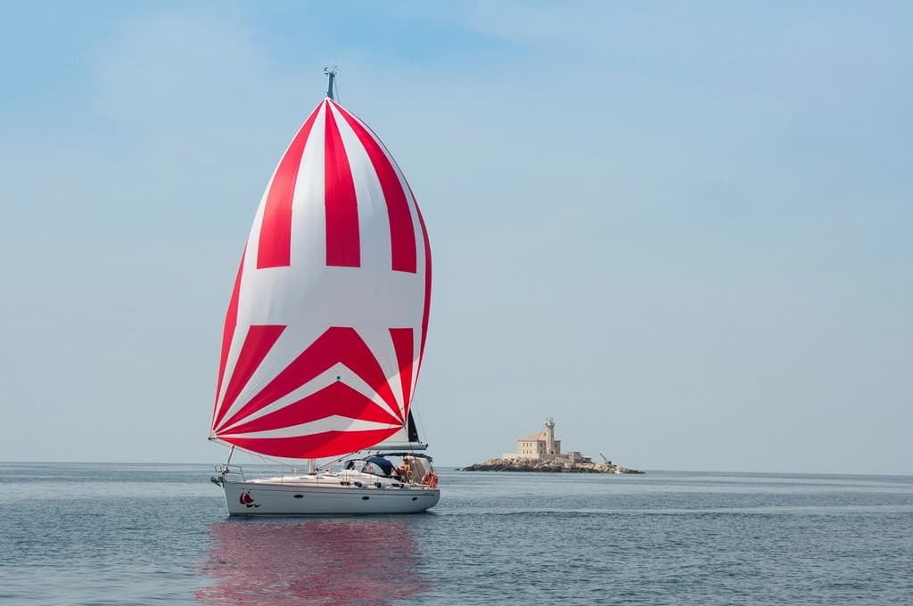 Zeiljacht op open water